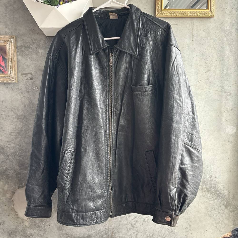 Men's Black Leather Jacket